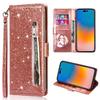 FERLAN Wallet Case for Samsung Galaxy A21s, Glitter Rose Gold view 1
