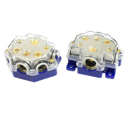 JCAKES 2-Pack Blue 5-Way Car Audio Fuse Holders