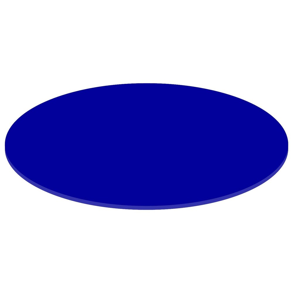 Blue PLEXIGLAS Oval Discs, Custom Cut, 3–50 cm