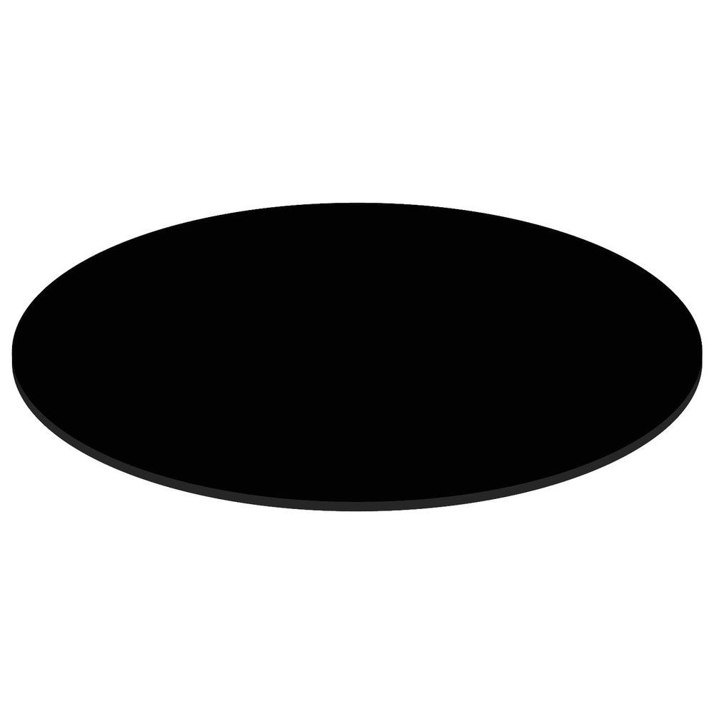 Black PLEXIGLAS Oval Discs, Custom-Cut, 3–50 cm