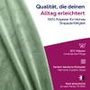 BEAUTEX Velvet Curtain with Gathering Tape, Light Green, 300 x 245 cm view 3