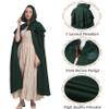 Regenboog Men's Medieval Hooded Cloak, Green, 59 in/150 cm view 4