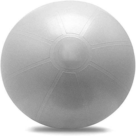 ELzEy Fitness Ball, Yoga Ball, Pilates Ball with Air Pump, for Home, Office, Fitness and Balance Training, Gray, 55 cm