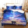 AAHARYA Starry Sky Anime Duvet Cover Set, Soft Breathable 3D Microfiber, King 220 x 240 cm view 2