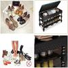 MNBVH 2-Tier Shoe Rack Bench with Leather Seat, Storage Bench for Entryway, Bedroom, or Living Room, 200 kg Capacity, Easy Assembly (80 × 30 cm, Color B) view 4