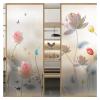 Decorative Window Film, Lotus Flower Pattern, Stained-Glass Look, No Adhesive, Static Cling, Frosted, Pattern G, 70 x 120 cm (W x H) view 2