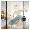 Decorative Window Film, Lotus Flower Pattern, Stained-Glass Look, No Adhesive, Static Cling, Frosted, Pattern G, 70 x 120 cm (W x H) view 3