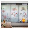 Decorative Window Film, Lotus Flower Pattern, Stained-Glass Look, No Adhesive, Static Cling, Frosted, Pattern G, 70 x 120 cm (W x H) view 4