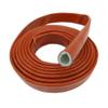 Yinxi 1-Piece High-Temperature-Resistant Fiberglass Tube, Silicone-Resin-Coated Fiberglass Braid, Fire-Resistant Sleeve, Flame-Retardant Enclosure Tube (Red, 15 mm) view 1