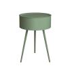 Modern Round Iron Nightstand, Light Green, 58 cm/2 view 1