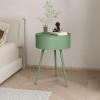 Modern Round Iron Nightstand, Light Green, 58 cm/2 view 2