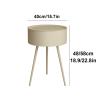 Modern Round Iron Nightstand, Light Green, 58 cm/2 view 4