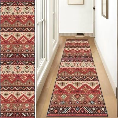 ZUZEKU Vintage Moroccan Runner Rug, Washable Non-Slip, 60 x 300 cm