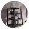 ZYJIX 2-Tier Audio Rack AV Shelf | MDF TV Stand with Sound-Dampening Feet | Media Storage Shelf, 2/3/4-Tier Options (60 × 52 × 82 cm, 4-Tier, Black) view 1