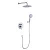 Wall-Mounted Shower System with Hand Shower and 8-Inch Rain Showerhead, Chrome view 1