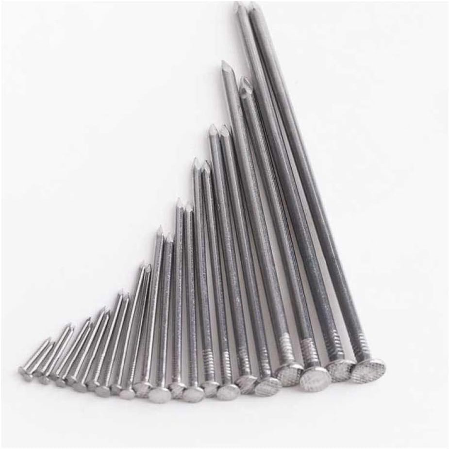 OqcEha Wood Clips, 304 Stainless Steel Woodworking Round Wall Nails, Extended Small Nails, 3.5-Inch (5 Pieces), Color: 4.0-Inch (5 Pieces)