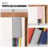 Leather Bookmarks with Silk Ribbons, Pack of 8 for Students view 3