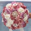 Mhojpik 22.1 cm Round Glitter Bridal Bouquet with Brooch view 1