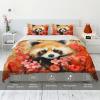 Red Panda Children's Forest Animals Duvet Cover Set, Soft Microfiber, Zipper, 2 Pillowcases view 3