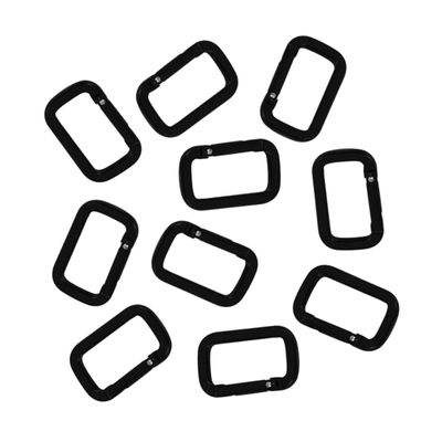 STOBOK 20-Piece Portable Square Carabiner Clips for Backpacks, Hiking and Camping