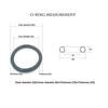 FKM Fluoroelastomer O-Ring Gasket, 5 mm Thick, OD 15–400 mm view 2