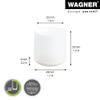 WAGNER Caps for Round Steel Tubing, 4-Piece, 25/28 x 30 mm, White Plastic view 2
