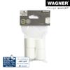 WAGNER Caps for Round Steel Tubing, 4-Piece, 25/28 x 30 mm, White Plastic view 4
