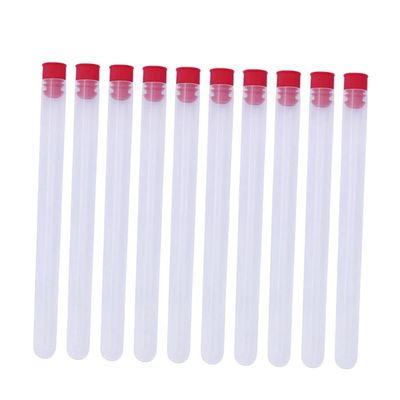 Transparent Storage Bottles, 10-Piece, 16 x 1 cm, with Lids