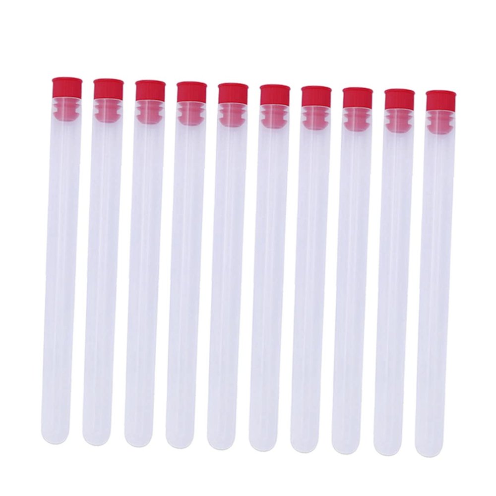 Transparent Storage Bottles, 10-Piece, 16 x 1 cm, with Lids