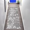 Rug Runner 100 × 250 cm, Gray, Non-Slip, Washable Polyester view 1