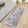 Rug Runner 100 × 250 cm, Gray, Non-Slip, Washable Polyester view 3