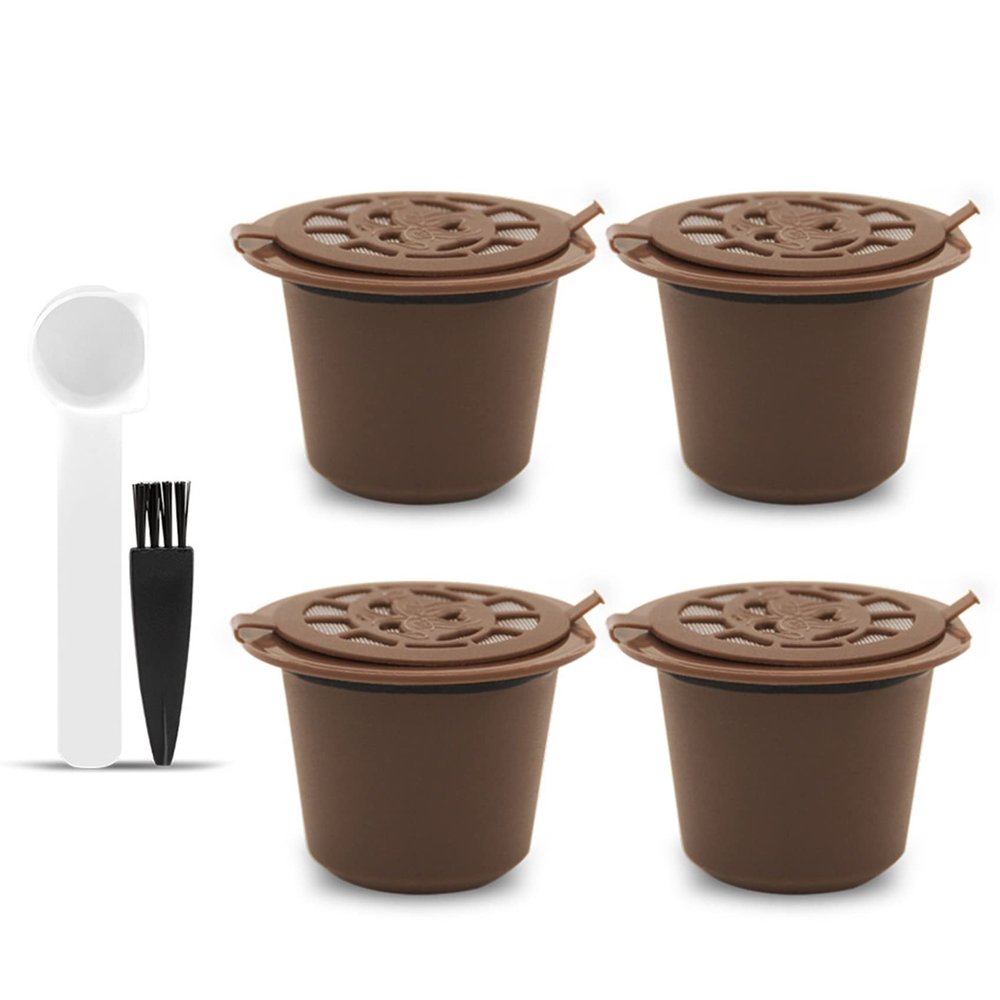 Oikabio Reusable Coffee Capsules, Black, Refillable