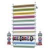 YEHOZZ Wall-Mounted Ribbon Holder, 12-Tier Metal Organizer, White, 100 x 20 x 120 cm view 1