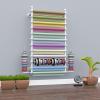 YEHOZZ Wall-Mounted Ribbon Holder, 12-Tier Metal Organizer, White, 100 x 20 x 120 cm view 2