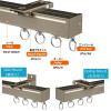 Heavy-Duty Ceiling or Wall Curtain Track, 40 kg Capacity, with Accessories view 4