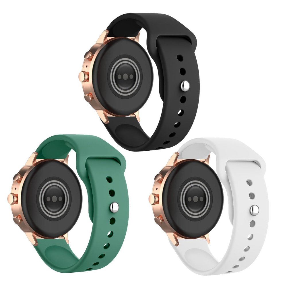 3-Pack Silicone Bands for Fossil Gen 6 Hybrid Smartwatch