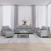 ARKEM 4-Piece Sofa Set with Cushions, Light Gray Fabric, Sectional Sleeper Sofa view 1