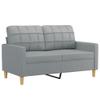 ARKEM 4-Piece Sofa Set with Cushions, Light Gray Fabric, Sectional Sleeper Sofa view 4