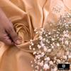 Fabric Mart Direct Melon Orange Faux Silk Fabric by the Meter, 42 in/107 cm Wide, 7 Continuous Meters view 2