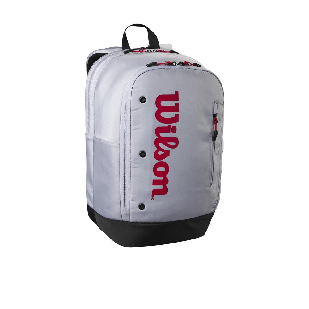Wilson Pickleball Backpack, Holds Up to 2 Paddles, Gray/Red