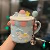 Ceramic Mugs and Saucers, Hand-Painted Heart Mug (Color: A) view 1