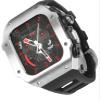 dayeer RM Mod Kit Stainless Steel Case and Rubber Band for Apple Watch Ultra 2, 49 mm, BlackS view 1