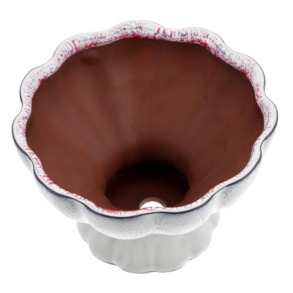 Supvox Round Retro Chinese-Style Purple Sand Ceramic Succulent Pot
