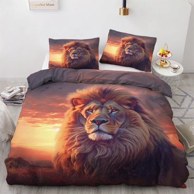 GEDAEUBA Wild Animals Winter Bedding Set, 140 x 200 cm, 2-Piece