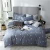 QQLady Trster Double Bed Quilt Duvet Cover Microfiber Bedding Set, Queen/King/Twin, Gray, 220 x 240 cm, Nordic Plaid Pillowcase view 1