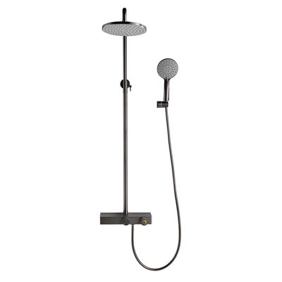 High-Pressure Shower Faucet Set with Brass Rain Mixer and Multifunction Hand Shower