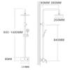 High-Pressure Shower Faucet Set with Brass Rain Mixer and Multifunction Hand Shower view 2