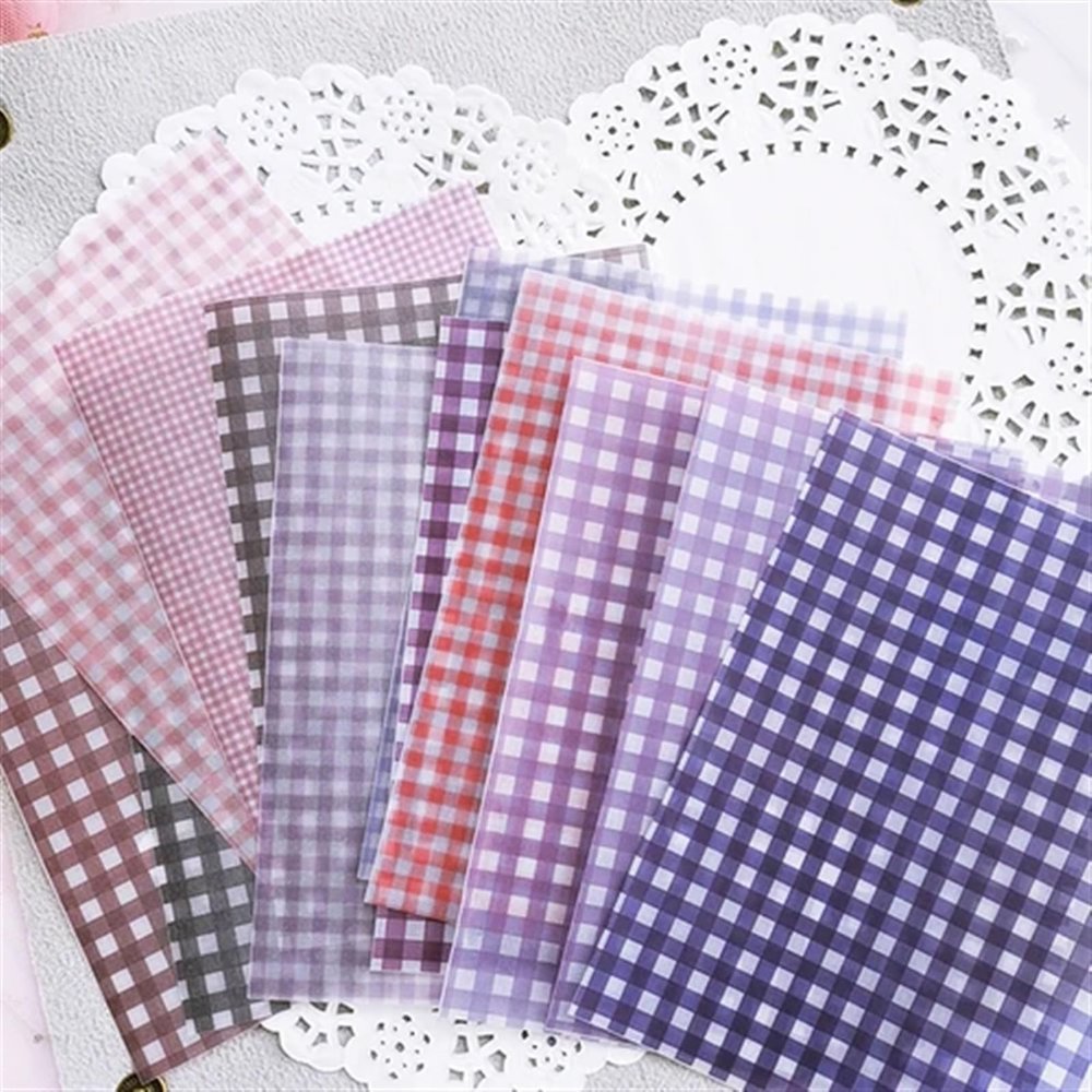 MZPOZB Purple Vellum Paper Pattern Pack, 12 Sheets