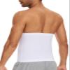 SLIMBELLE Men's Waist Trimmer Body Shaper Belt, Sweat Belt with Back Support, White-02, L view 3