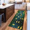 Siunwdiy Diamond Kitchen Runner Rug, Green-Blue-Gold, Non-Slip, Washable, 13.80 x 200 cm view 2